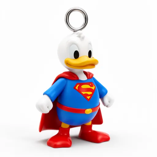 Donald Duck Superman Ring Figure 3D Model .c4d .max .obj .3ds .fbx .stl .blend 