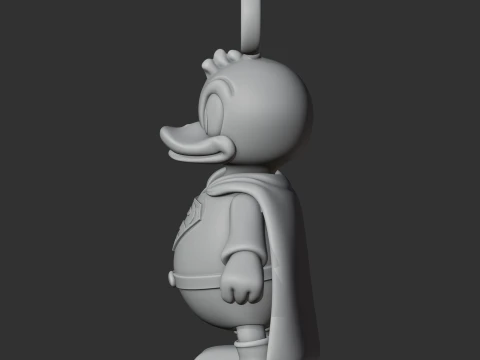 Donald Duck Superman Ring Figure 3D Model