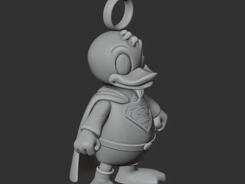 Donald Duck Superman Ring Figure 3D Model
