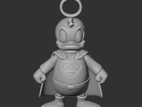 Donald Duck Superman Ring Figure 3D Model