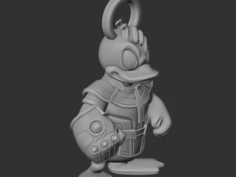 Donald Duck Thanos Ring Figure 3D Model