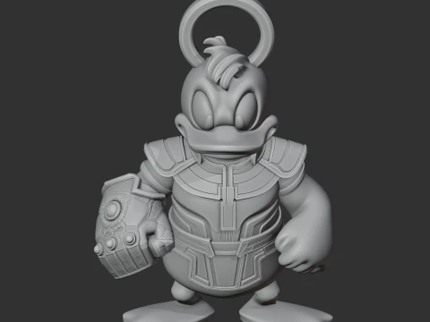 Donald Duck Thanos Ring Figure 3D Model