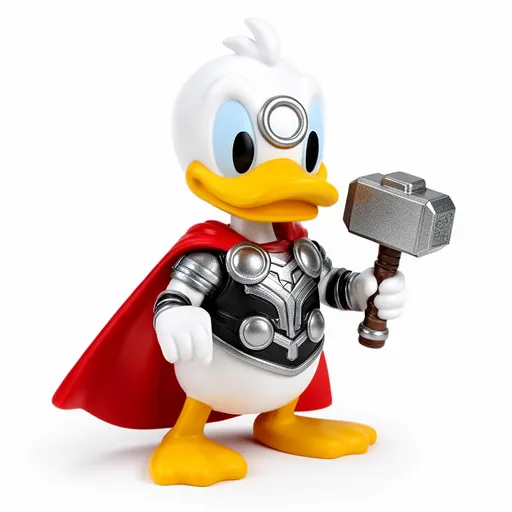 Donald Duck Thor Ring Figure 3D Model .c4d .max .obj .3ds .fbx .stl .blend 