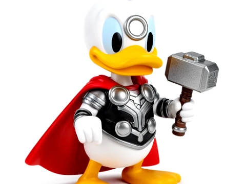 Donald Duck Thor Ring-figuur 3D Model