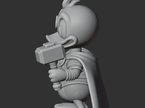 Donald Duck Thor Ring Figure 3D Model