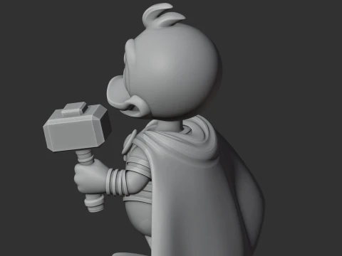 Donald Duck Thor Ring Figure 3D Model