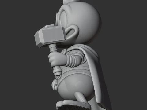Donald Duck Thor Ring Figure 3D Model