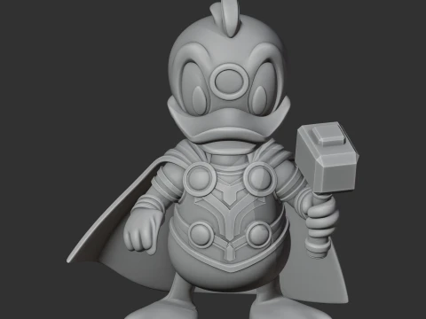 Donald Duck Thor Ring Figure 3D Model