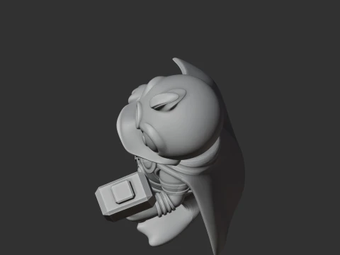 Donald Duck Thor Ring Figure 3D Model