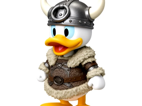 Donald Duck Viking Ring Figure 3D Model
