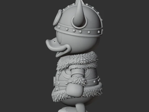 Donald Duck Viking Ring Figure 3D Model