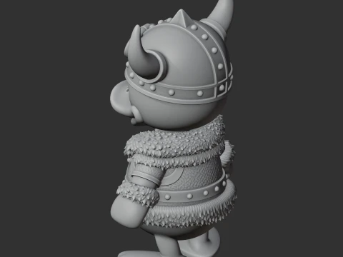 Donald Duck Viking Ring Figure 3D Model