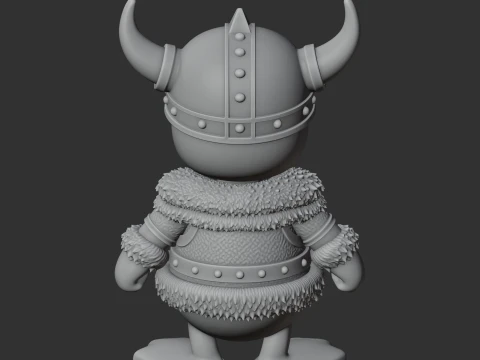 Donald Duck Viking Ring Figure 3D Model