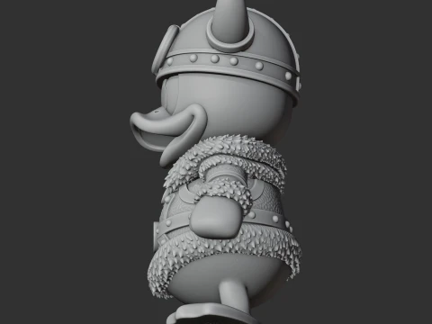 Donald Duck Viking Ring Figure 3D Model