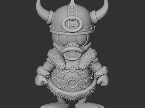 Donald Duck Viking Ring Figure 3D Model