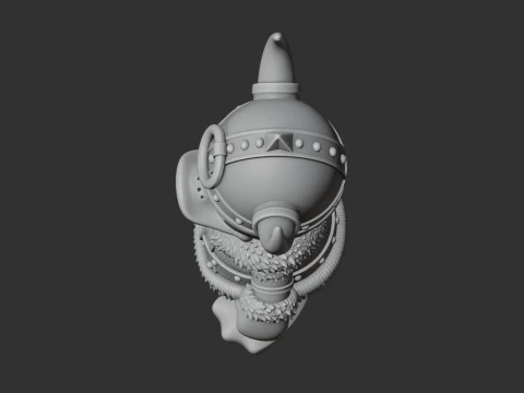 Donald Duck Viking Ring Figure 3D Model