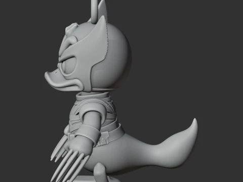 Donald Duck Wolverine Ring Figure 3D Model