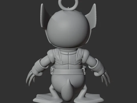 Donald Duck Wolverine Ring Figure 3D Model