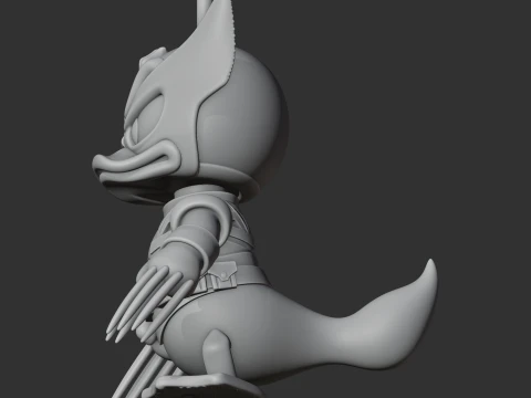 Donald Duck Wolverine Ring Figure 3D Model