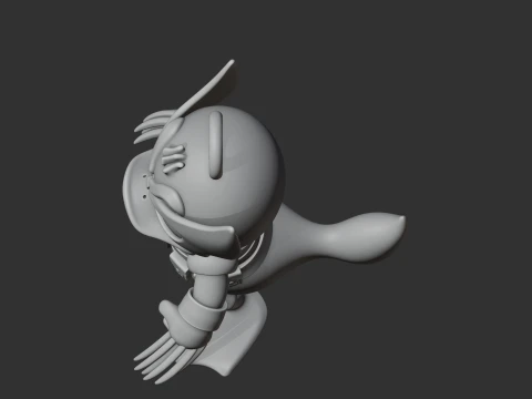 Donald Duck Wolverine Ring Figure 3D Model