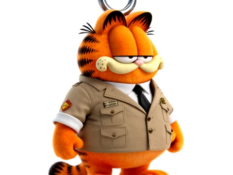 Garfield Ace Ventura Ring Figure 3D Model