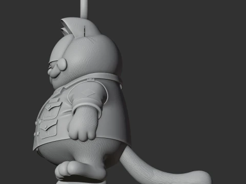 Garfield Ace Ventura Ring Figure 3D Model