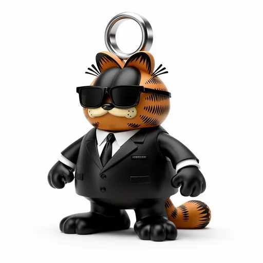 Garfield Agent Smith Ring Figure 3D Model .c4d .max .obj .3ds .fbx .stl .blend 