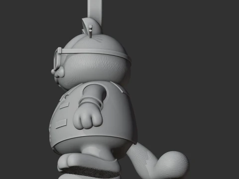 Garfield Agent Smith Ring Figure 3D Model