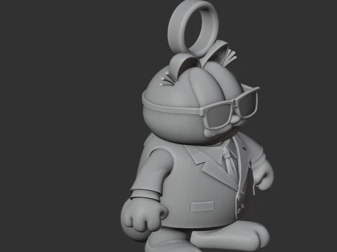 Garfield Agent Smith Ring Figure 3D Model