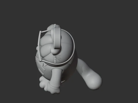 Garfield Agent Smith Ring Figure 3D Model