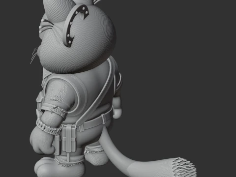 Garfield Ash Williams Ring Figure 3D Model