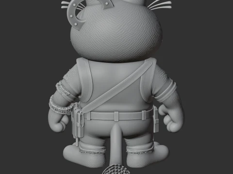 Garfield Ash Williams Ring Figure 3D Model