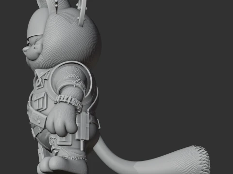 Garfield Ash Williams Ring Figure 3D Model