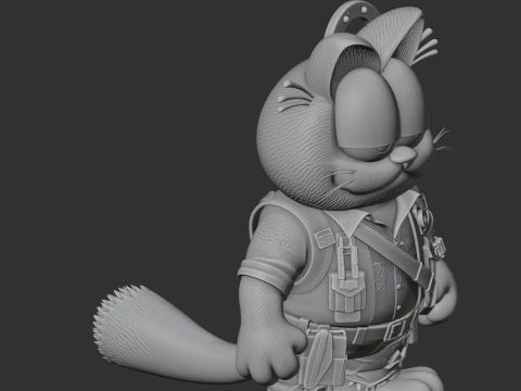 Garfield Ash Williams Ring Figure 3D Model
