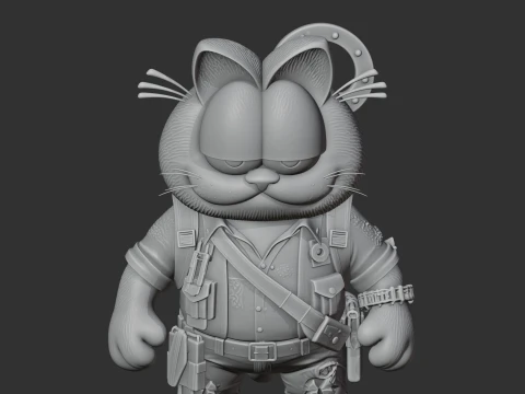 Garfield Ash Williams Ring Figure 3D Model