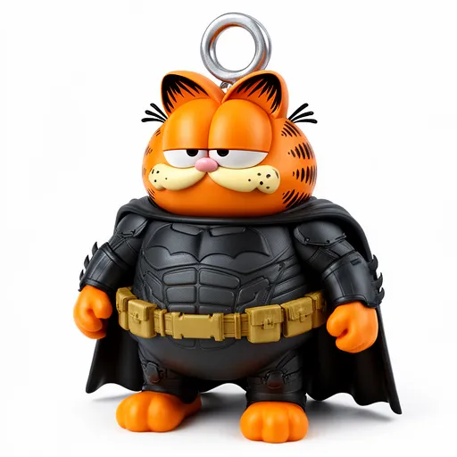 Garfield Batman Ring Figure 3D Model .c4d .max .obj .3ds .fbx .stl .blend 