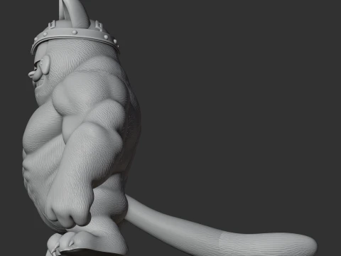 Garfield Beast Ring Figure 3D Model
