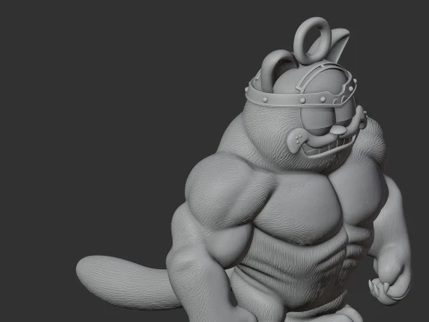 Garfield Beast Ring Figure 3D Model