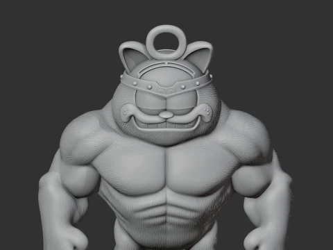 Garfield Beast Ring Figure 3D Model