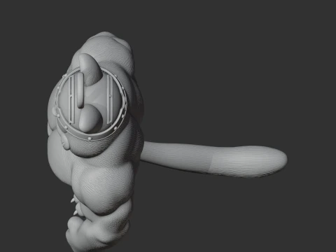Garfield Beast Ring Figure 3D Model