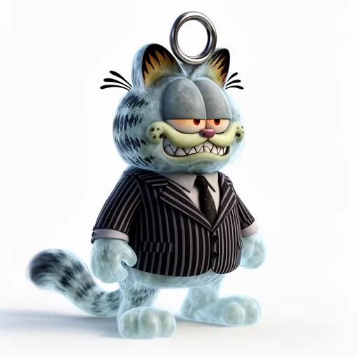 Garfield Beetlejuice Ring Figure 3D Model .c4d .max .obj .3ds .fbx .stl .blend 