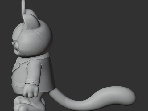 Garfield Beetlejuice Ring Figure 3D Model