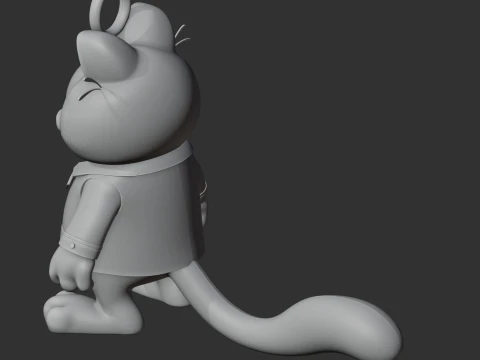 Garfield Beetlejuice Ring Figure 3D Model