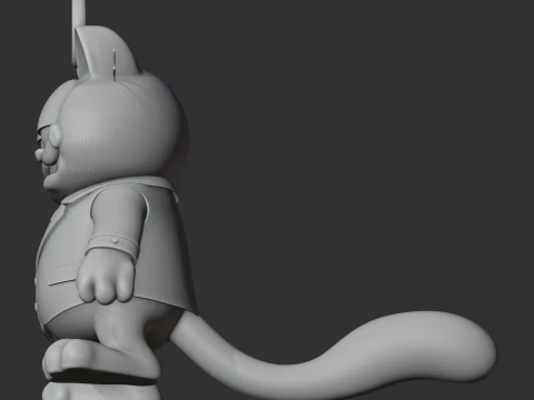 Garfield Beetlejuice Ring Figure 3D Model