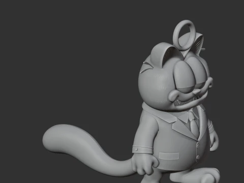 Garfield Beetlejuice Ring Figure 3D Model