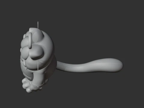 Garfield Beetlejuice Ring Figure 3D Model