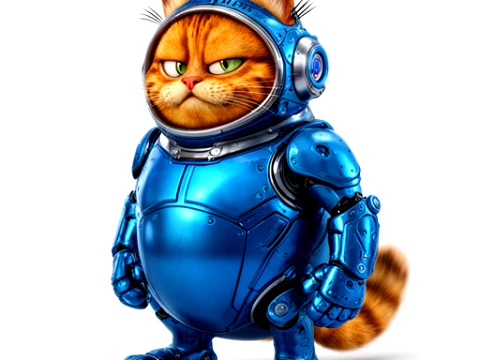 Garfield Blue Beetle Ring Figure 3D Model