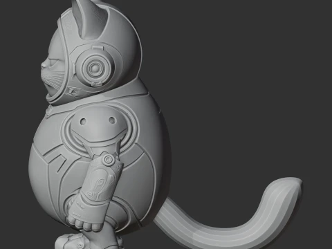 Garfield Blue Beetle Ring Figure 3D Model