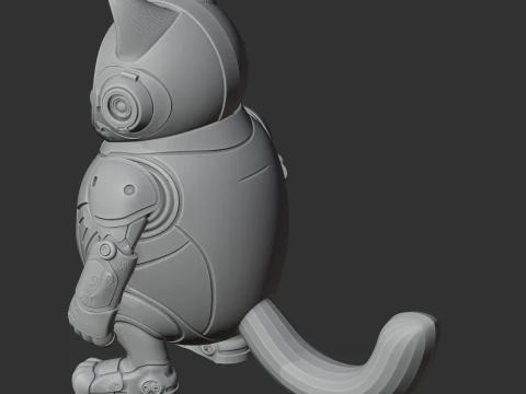 Garfield Blue Beetle Ring Figure 3D Model
