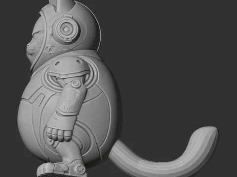 Garfield Blue Beetle Ring Figure 3D Model